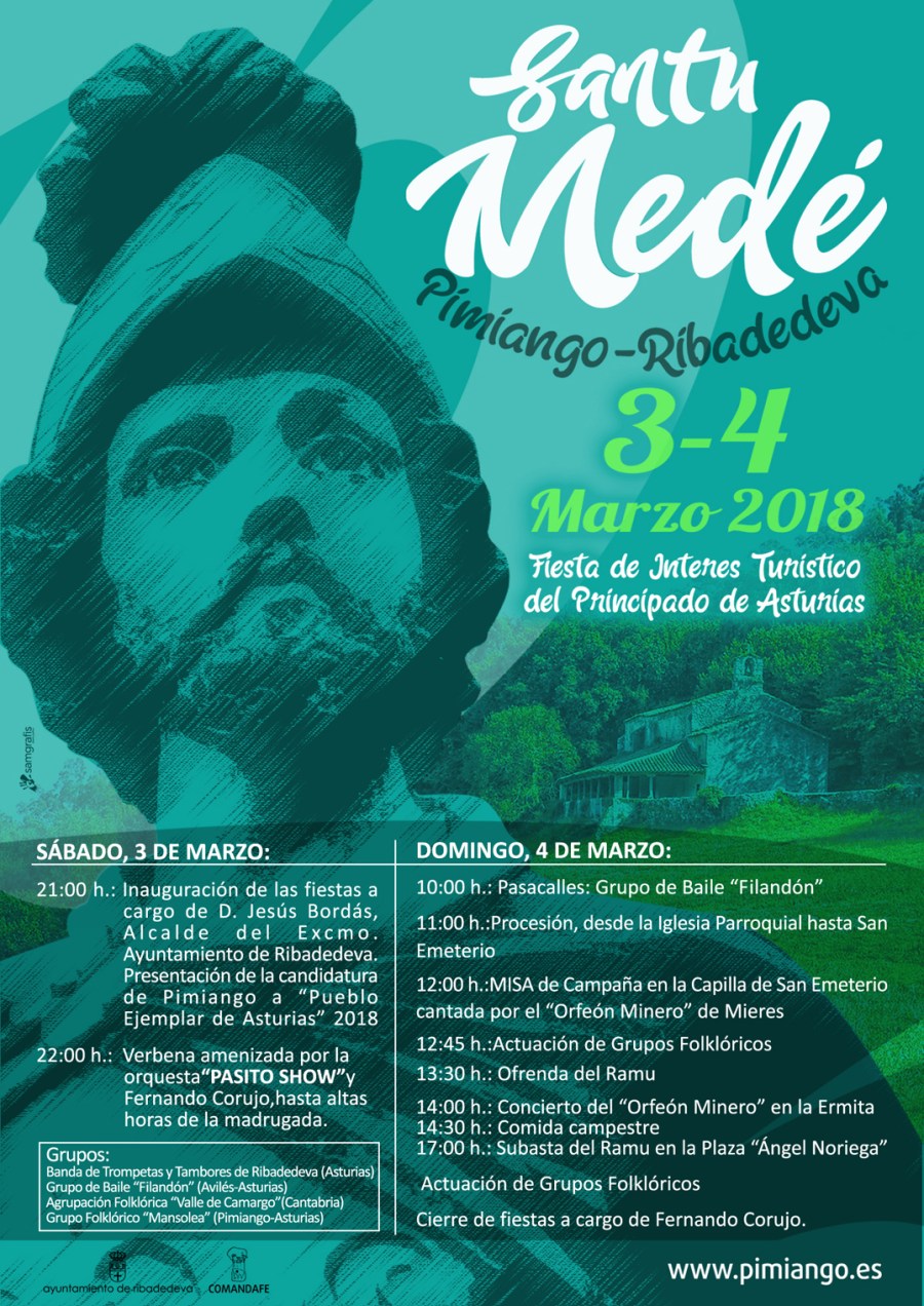 Cartel santu Medé 2018 programa